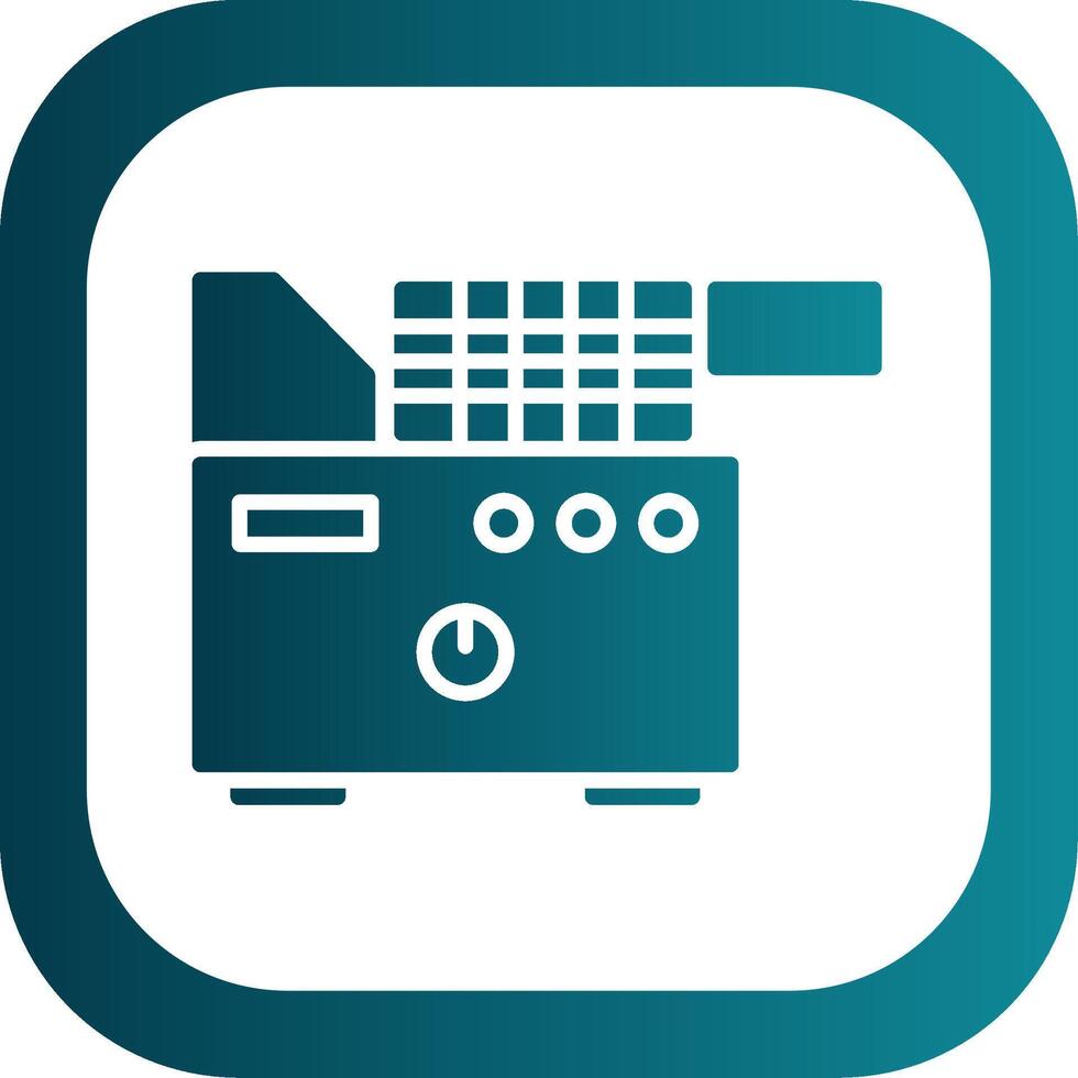 Electric Fryer Glyph Gradient Corner Icon vector