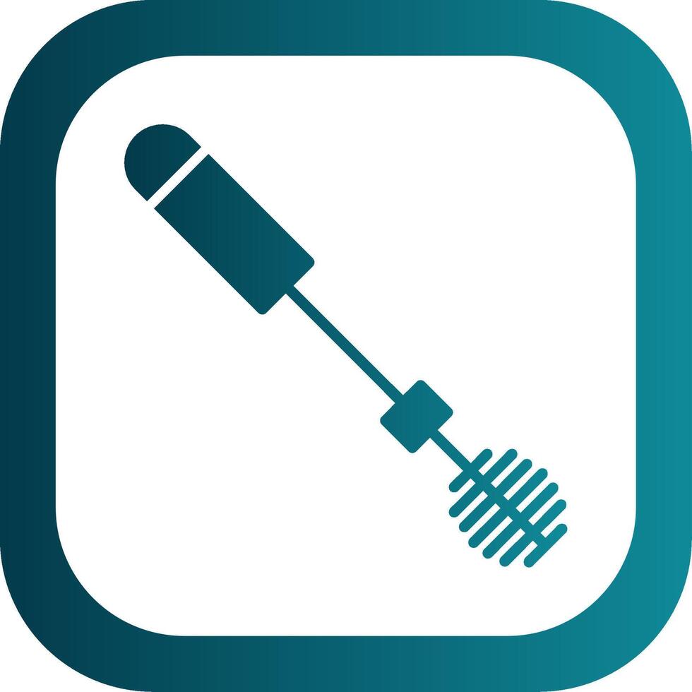 Toilet Brush Glyph Gradient Corner Icon vector