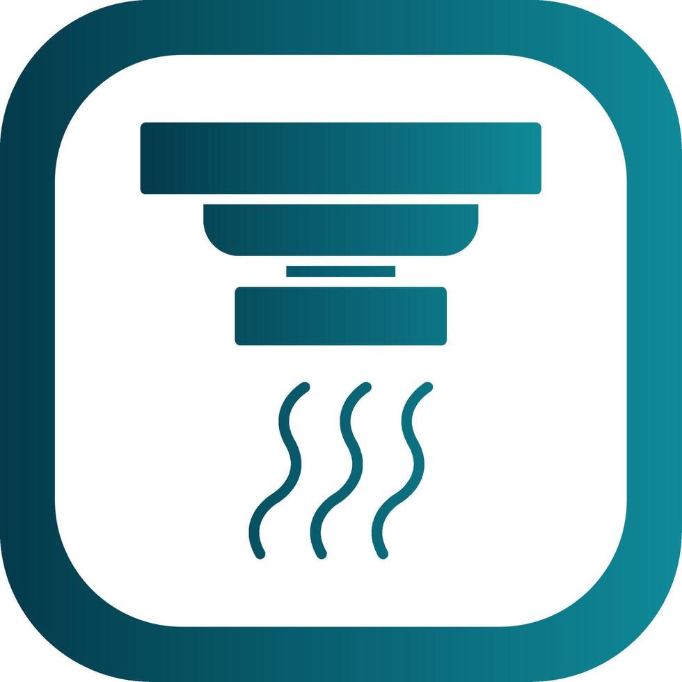 Smoke Detector Glyph Gradient Corner Icon vector