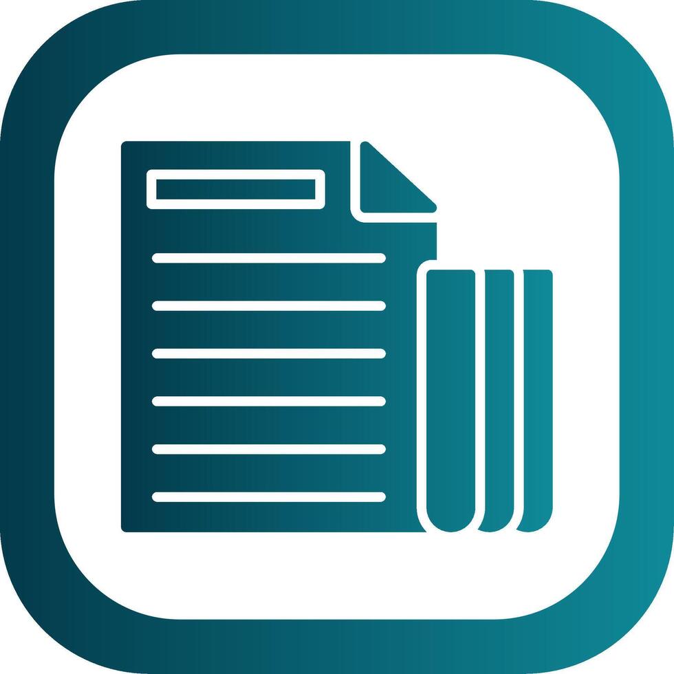 Documents Glyph Gradient Corner Icon vector