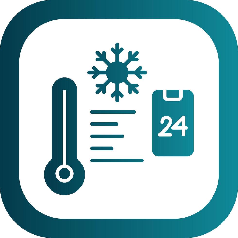Temperature Control Glyph Gradient Corner Icon vector