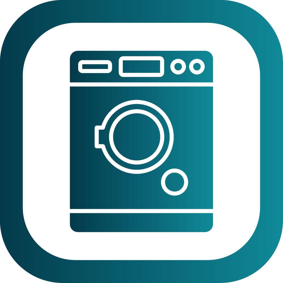 Tumble Dryer Glyph Gradient Corner Icon vector