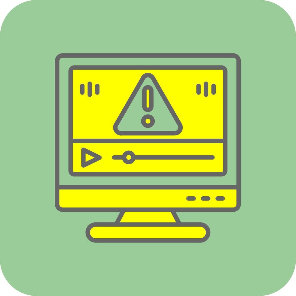 Error Filled Yellow Icon vector