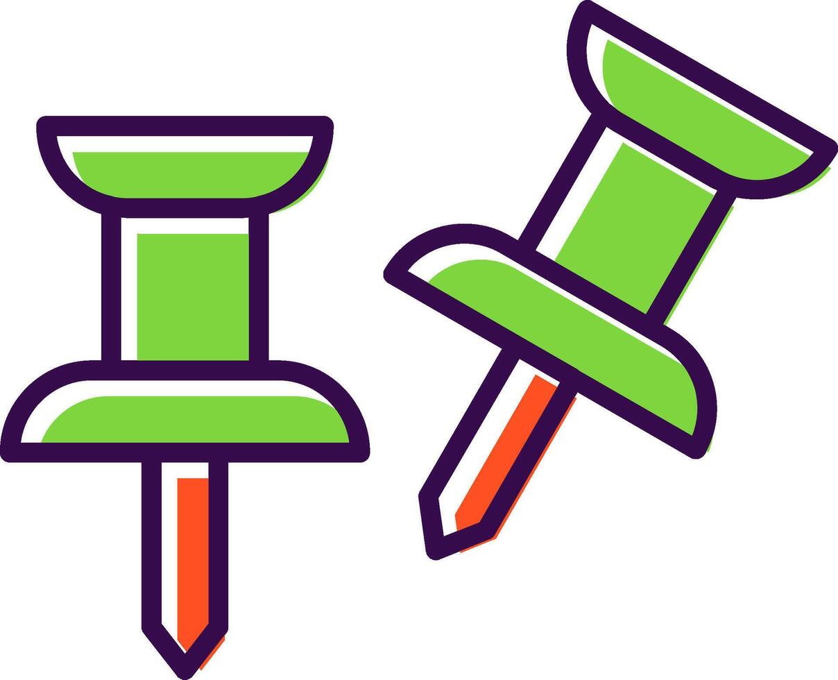 Push Pin filled Design Icon vector