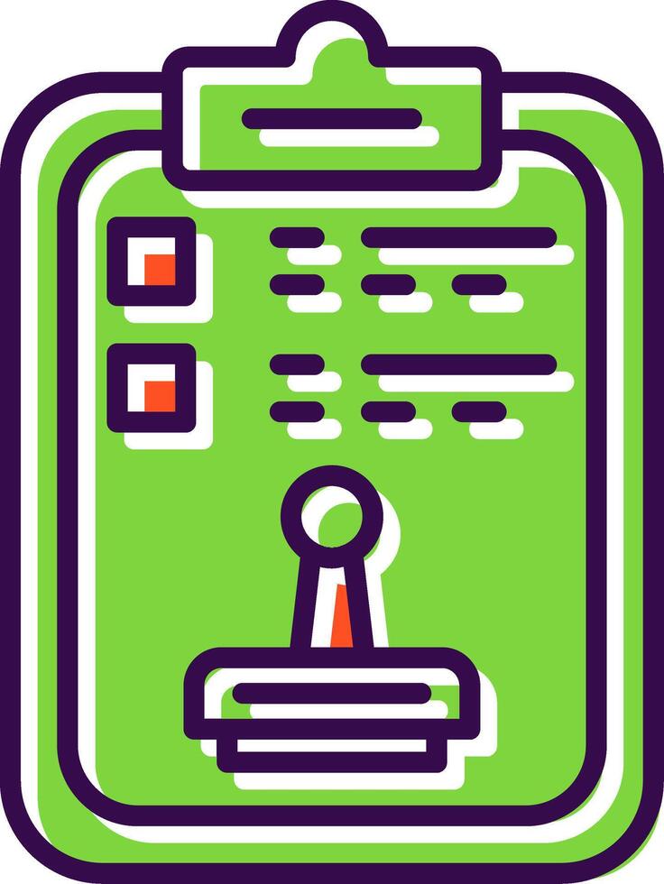 Stamp filled Design Icon vector