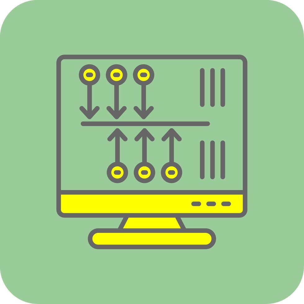 TimeFilled Yellow Filled Yellow Icon vector