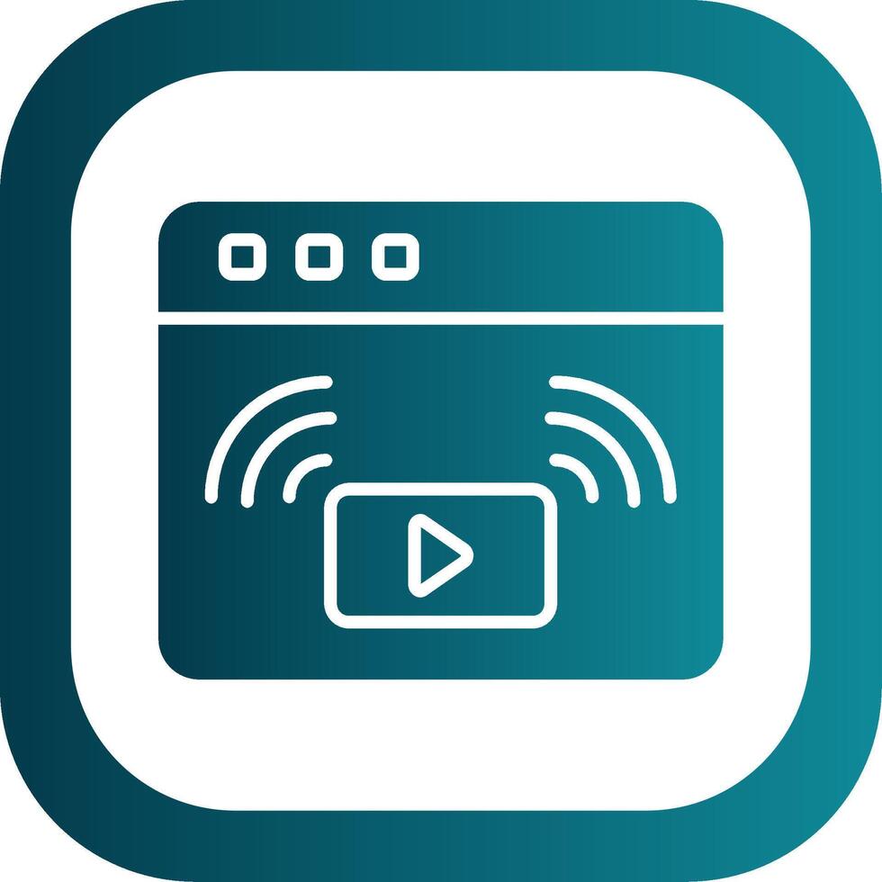 Glyph Gradient Corner Icon vector