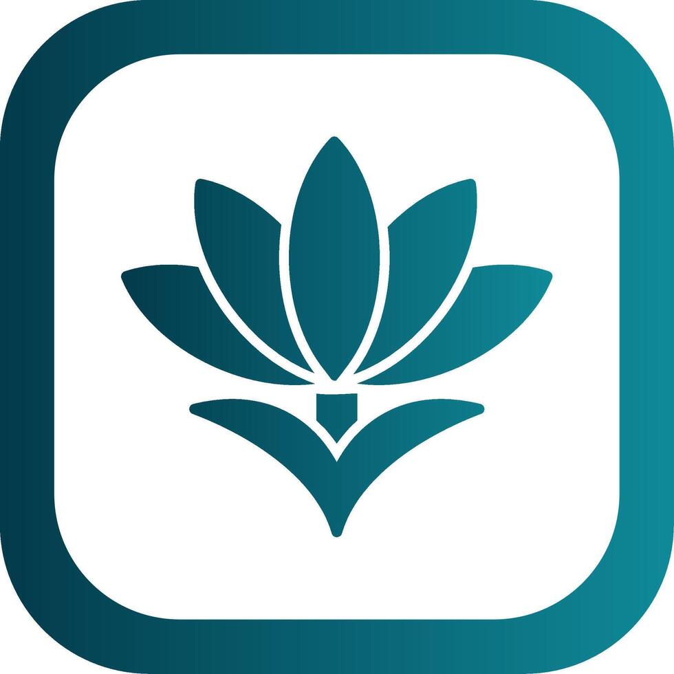 Saffron Glyph Gradient Corner Icon vector