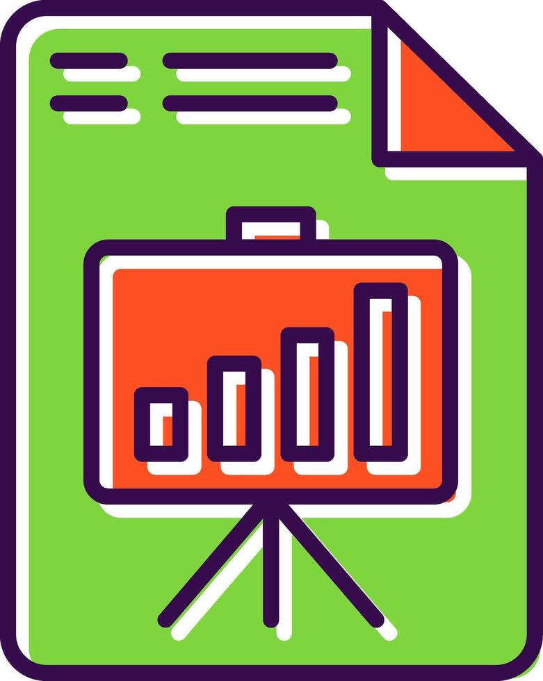 Presentation filled Design Icon vector