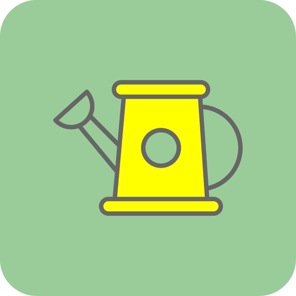 Watering Can Glyph Gradient Corner Icon vector