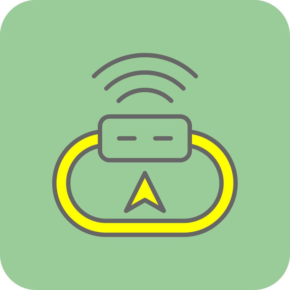 Gps Filled Yellow Icon vector