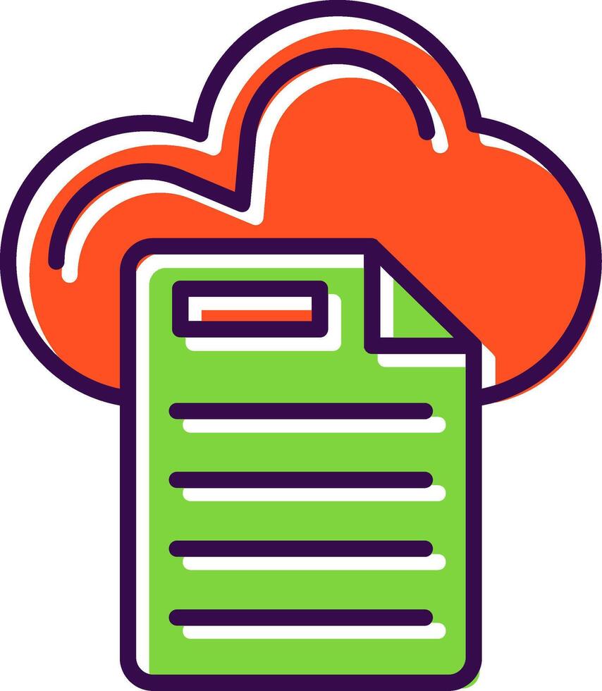 Cloud Data filled Design Icon vector