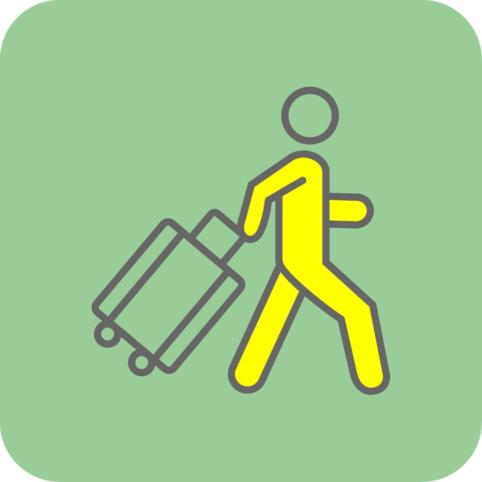 Person Filled Yellow Icon vector