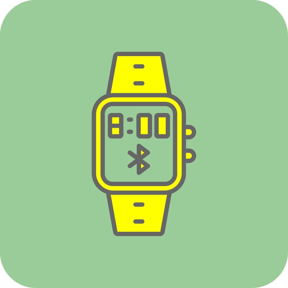 Bluetooth Filled Yellow Icon vector