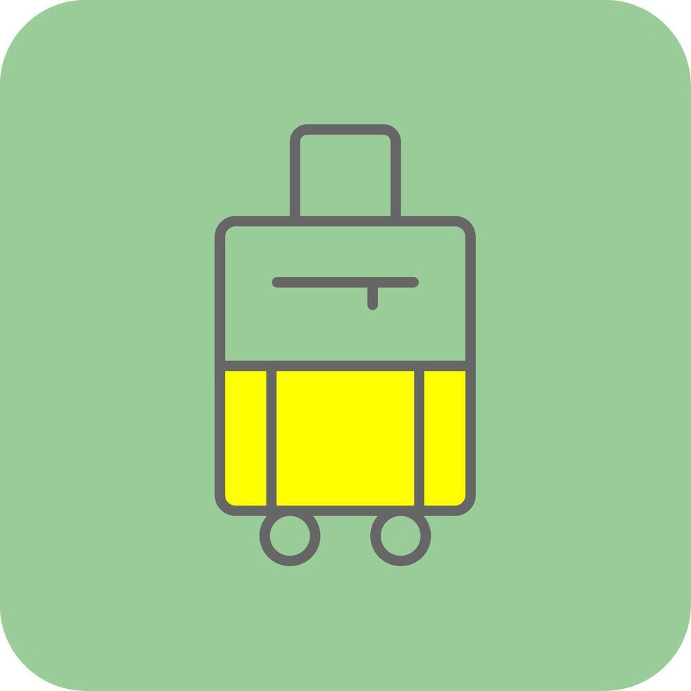 Bag Filled Yellow Icon vector