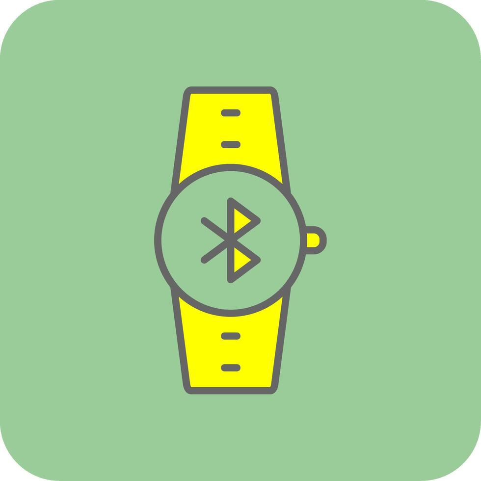 Bluetooth Filled Yellow Icon vector