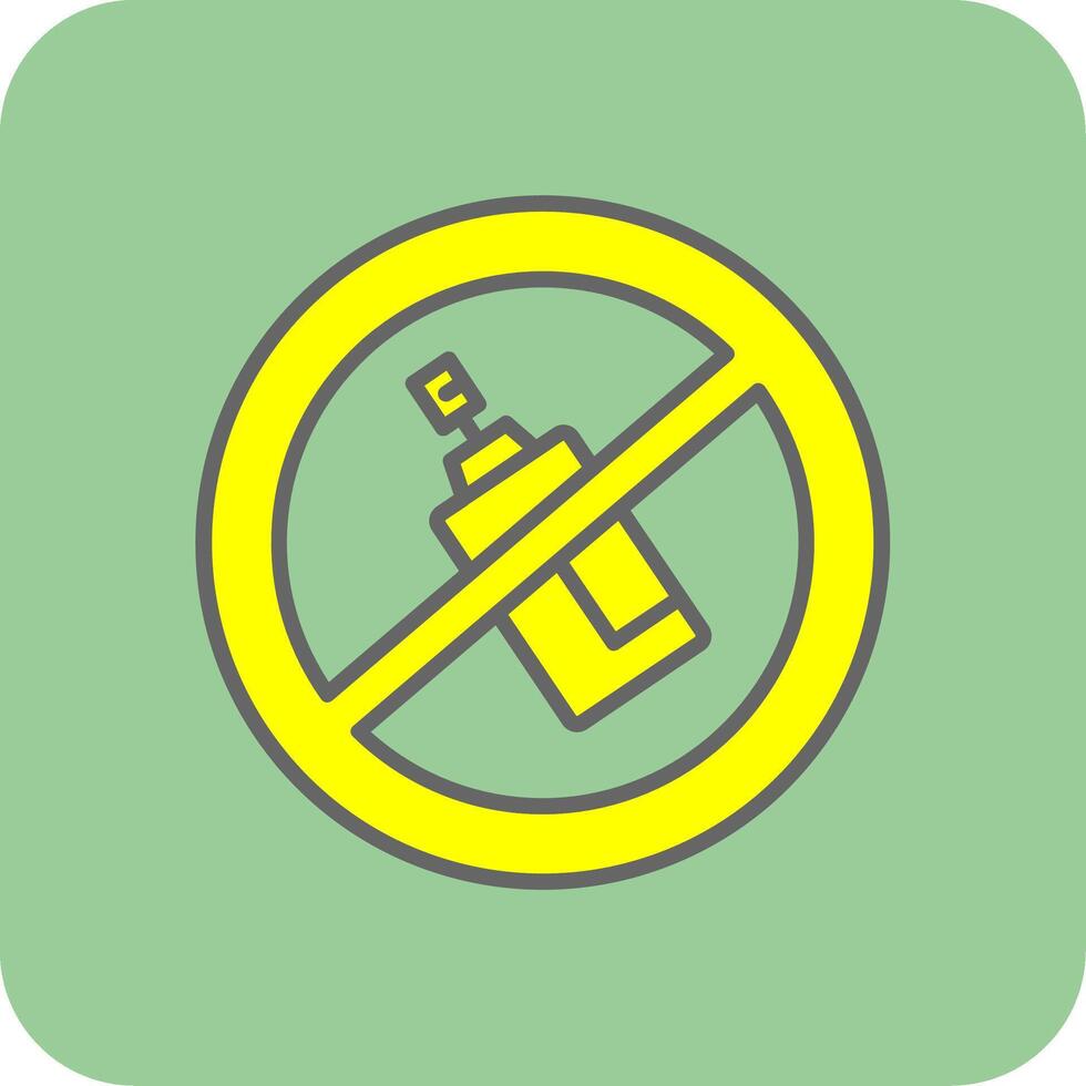 No Aerosol Filled Yellow Icon vector