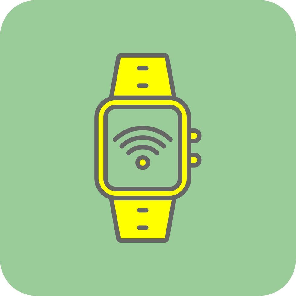 Wi-fi Filled Yellow Icon vector