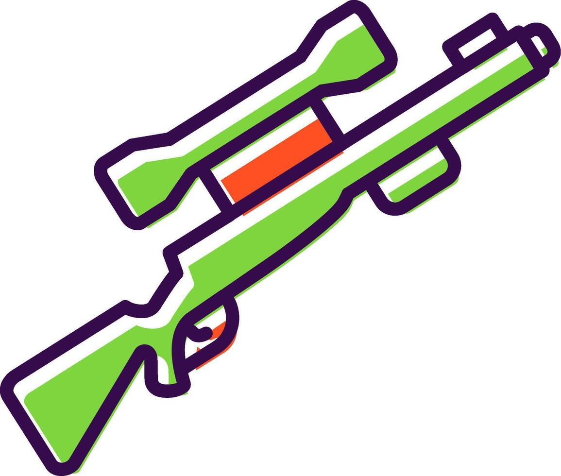 Gun filled Design Icon vector