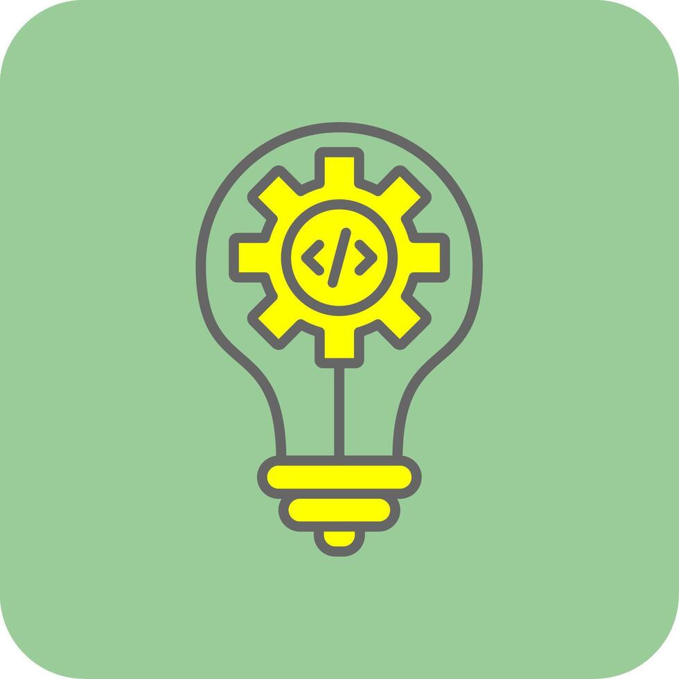 Idea Filled Yellow Icon vector