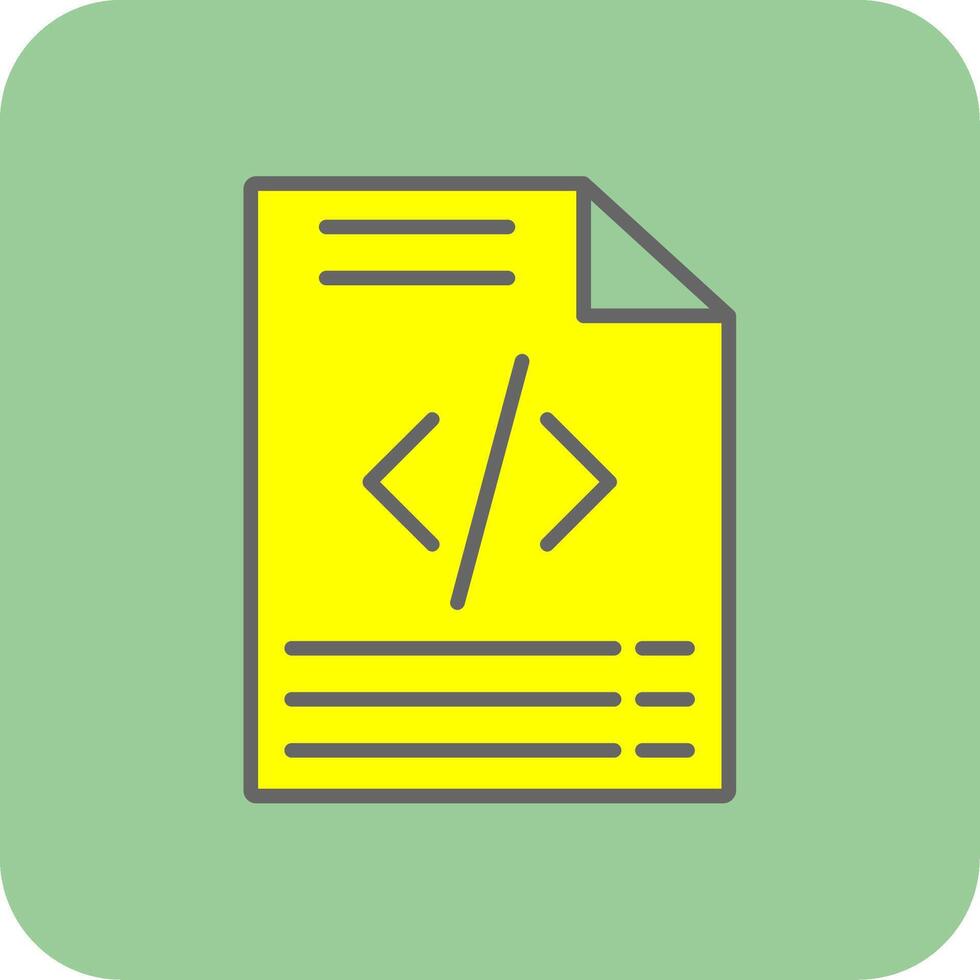 Coding Filled Yellow Icon vector