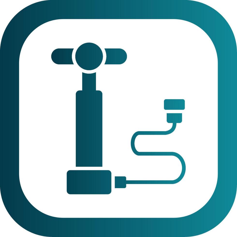 Air Pump Glyph Gradient Corner Icon vector