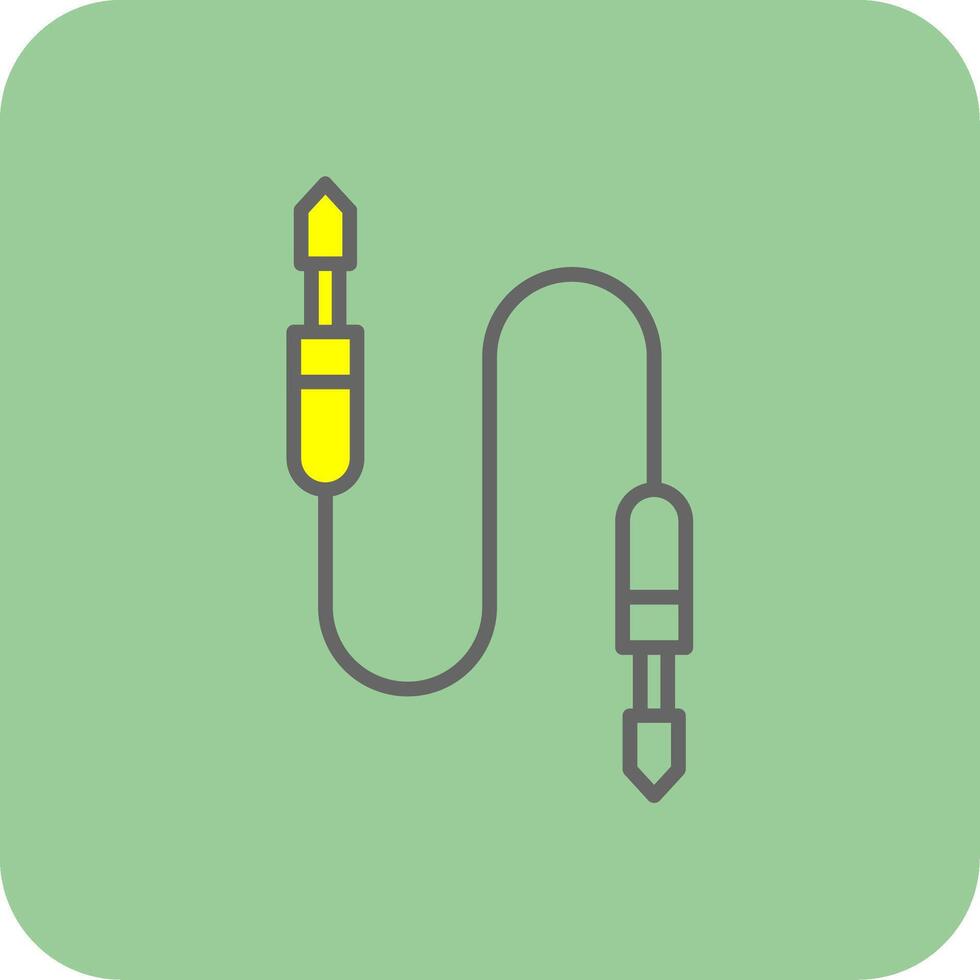 Auxiliary Cable Glyph Gradient Corner Icon vector