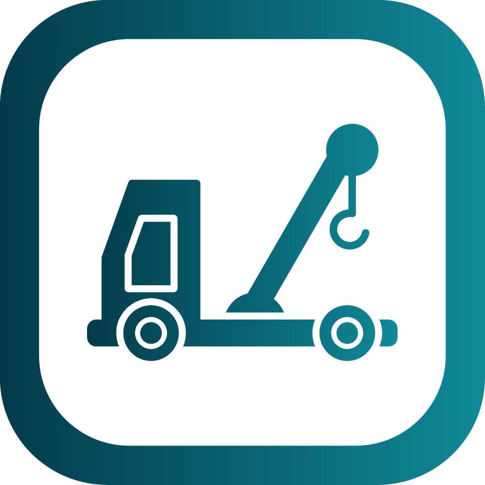 Lift Truck Glyph Gradient Corner Icon vector
