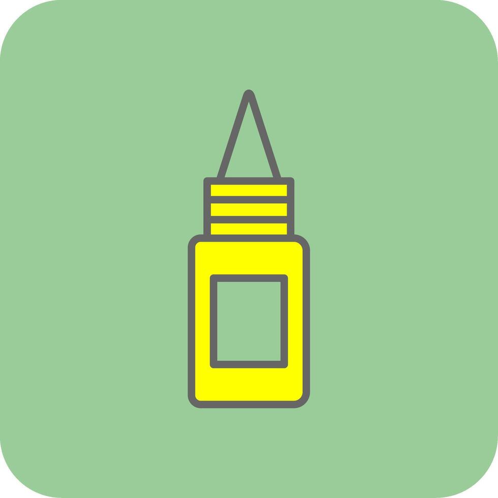 Bottle Filled Yellow Icon vector