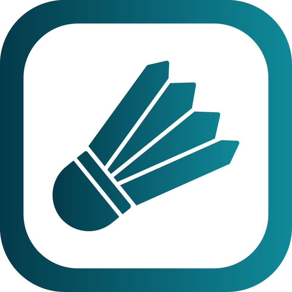 Shuttlecock Glyph Gradient Corner Icon vector