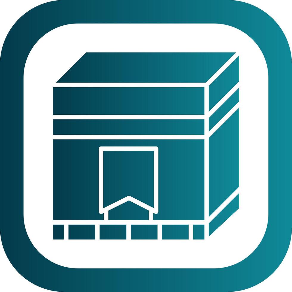 Kaaba Glyph Gradient Corner Icon vector