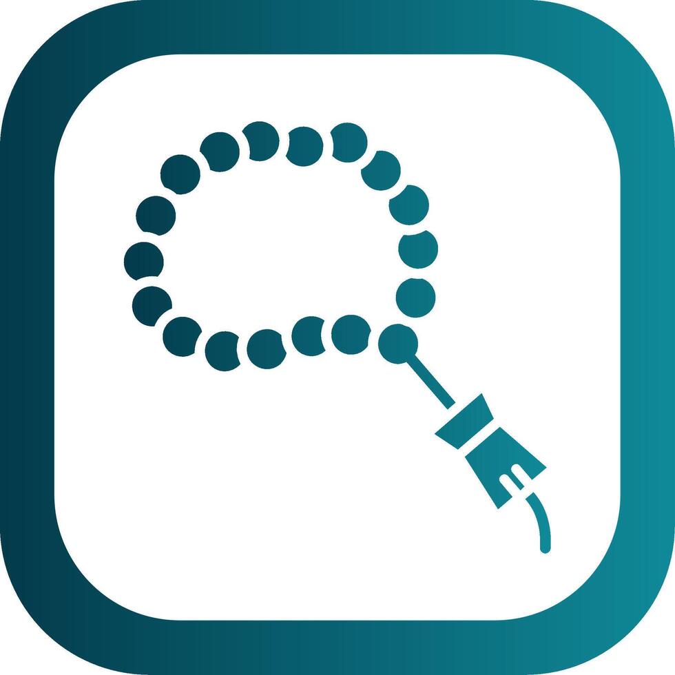 Tasbih Glyph Gradient Corner Icon vector