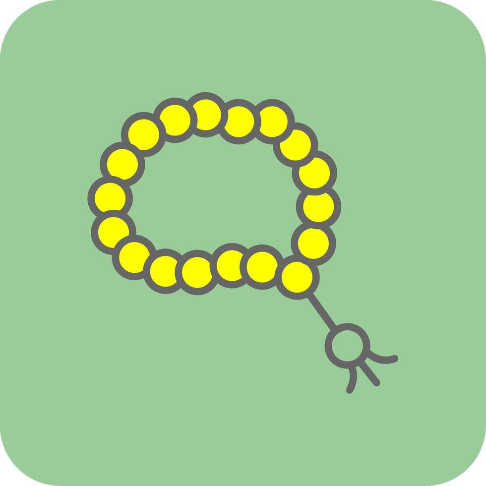 tasbih glifo degradado esquina icono vector