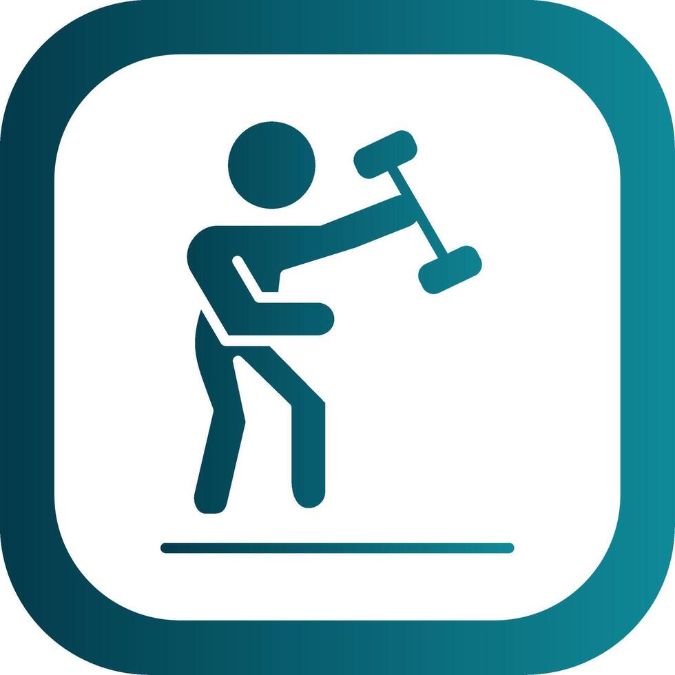 Exercise Glyph Gradient Corner Icon vector