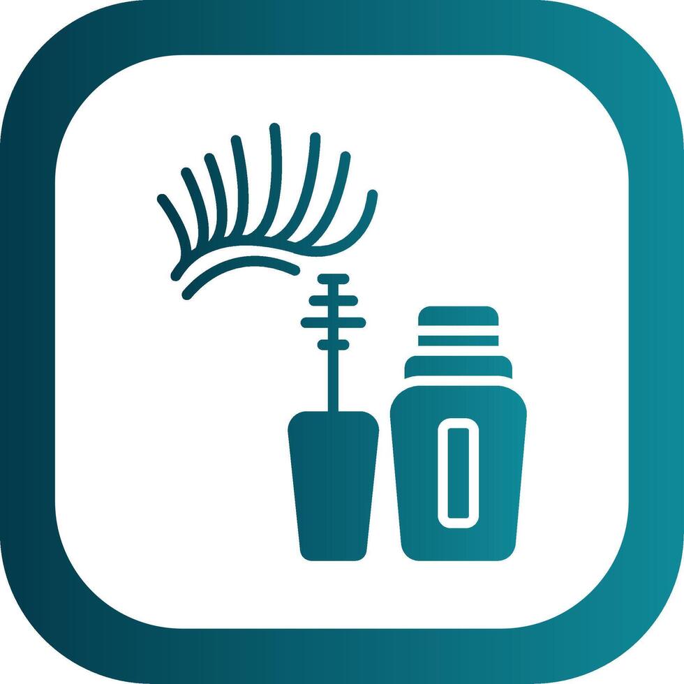Eyelashes Glyph Gradient Corner Icon vector