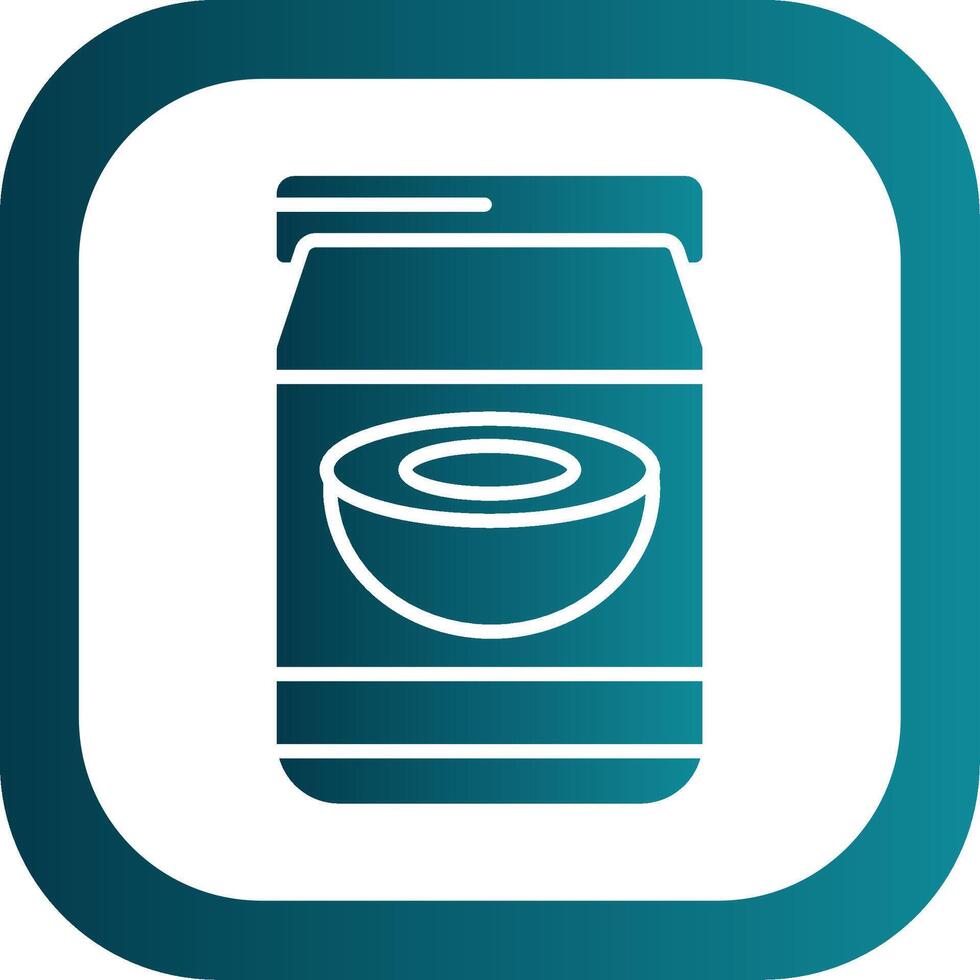 Coconut Oil Glyph Gradient Corner Icon vector