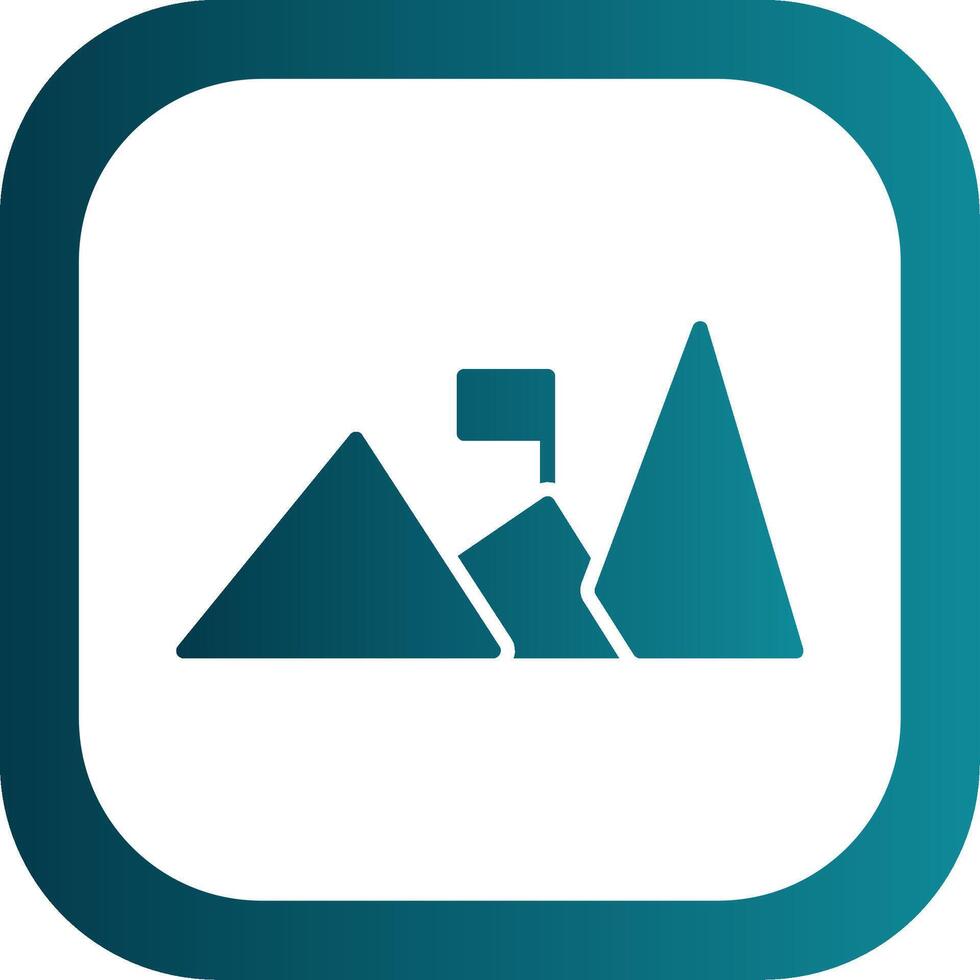Mountains Glyph Gradient Corner Icon vector