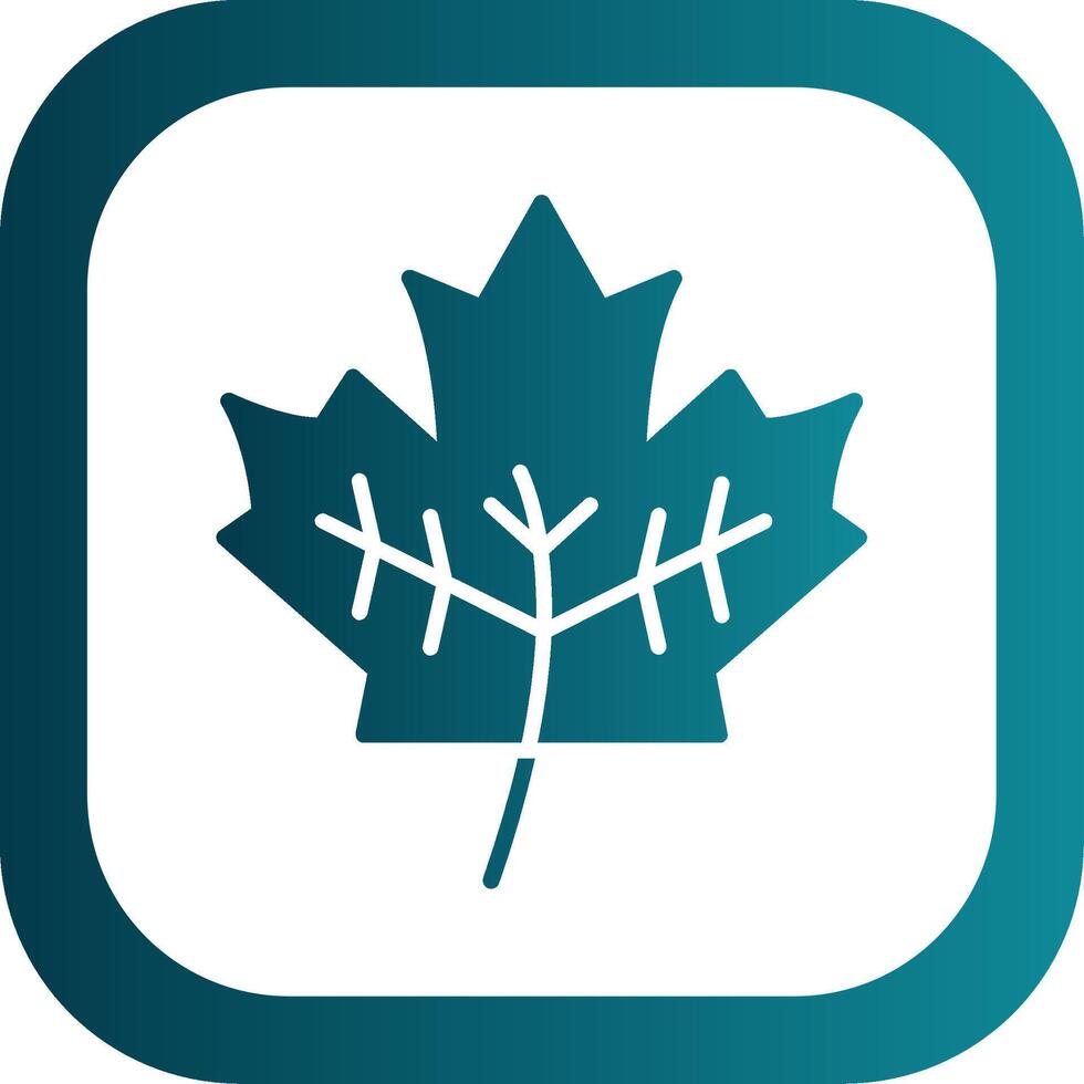 Leaf Glyph Gradient Corner Icon vector