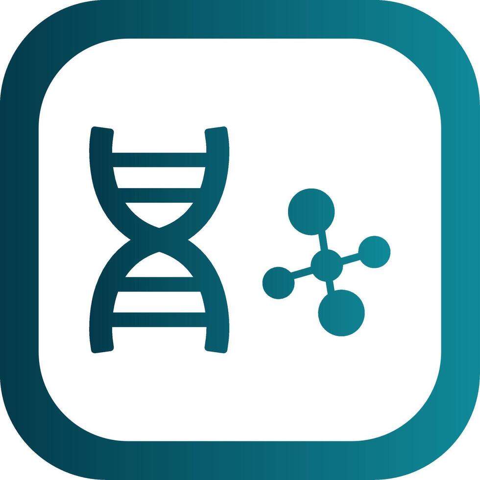 Dna Glyph Gradient Corner Icon vector