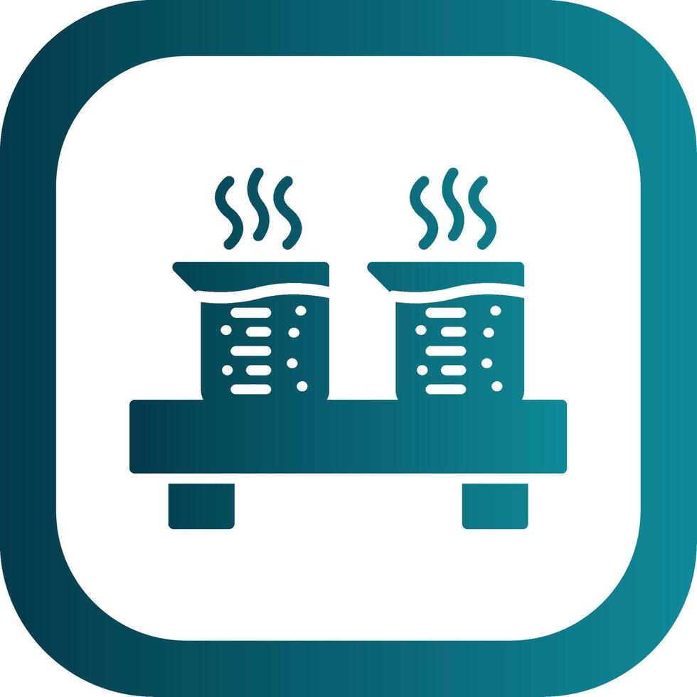 Flask Glyph Gradient Corner Icon vector