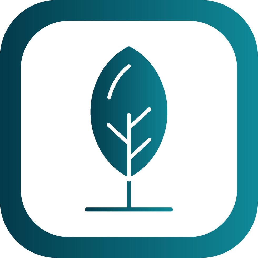 Leaf Glyph Gradient Corner Icon vector