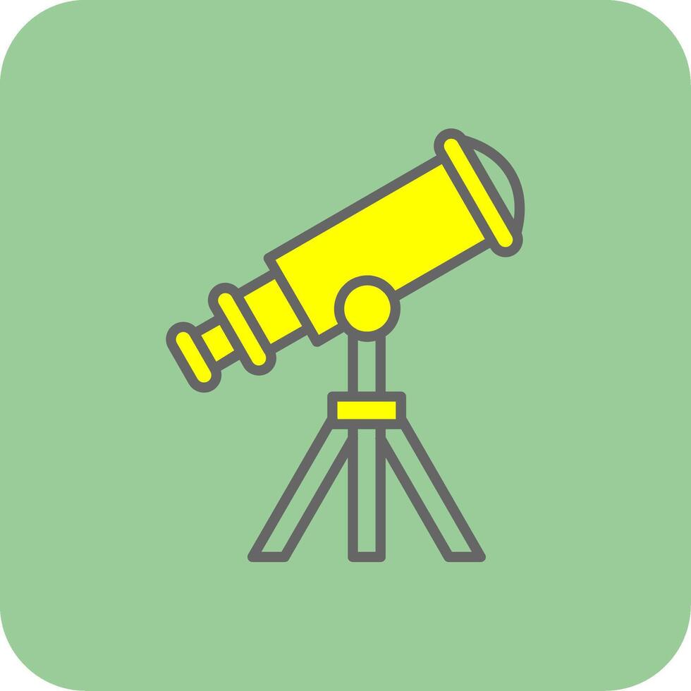 Telescope Glyph Gradient Corner Icon vector