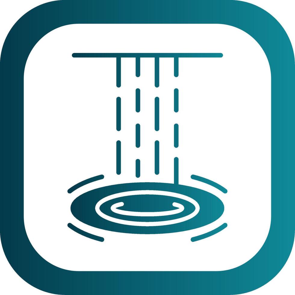 Waterfall Glyph Gradient Corner Icon vector