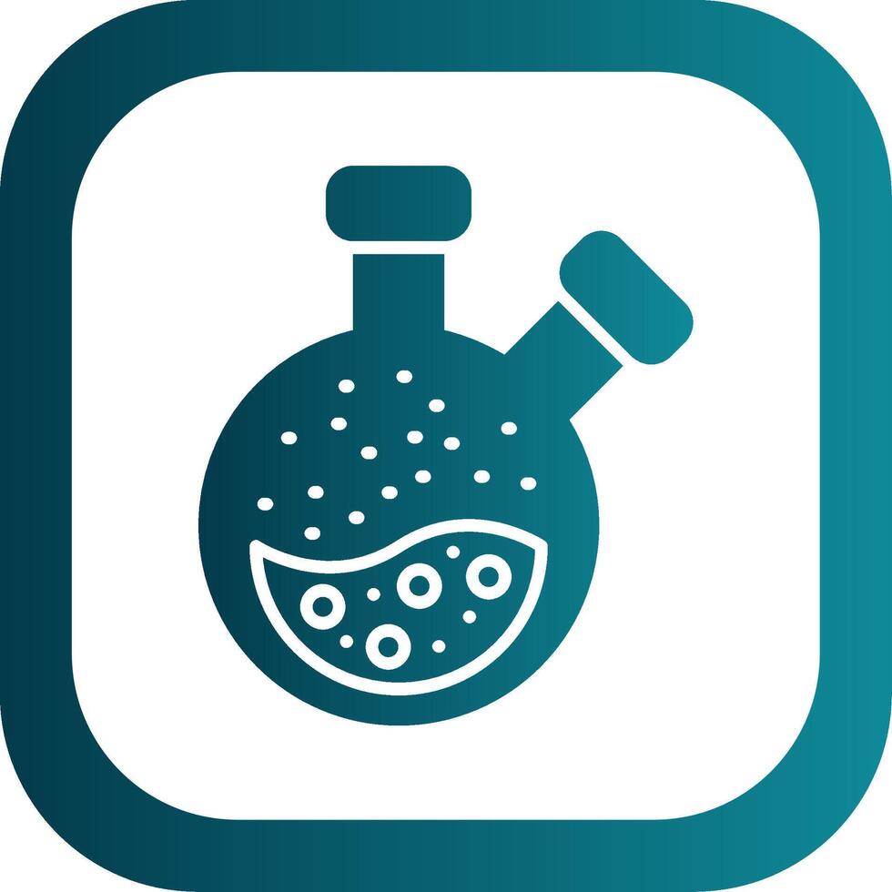 Flask Glyph Gradient Corner Icon vector