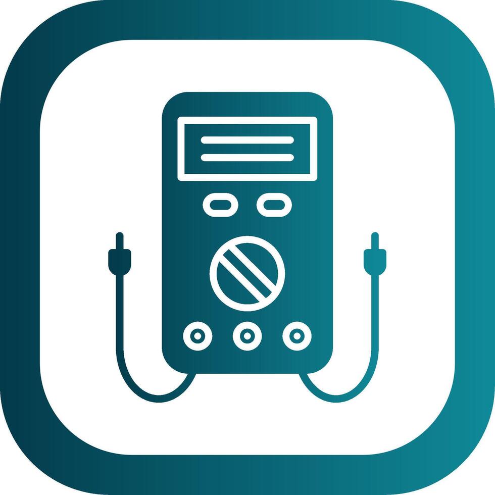 Multimeter Glyph Gradient Corner Icon vector