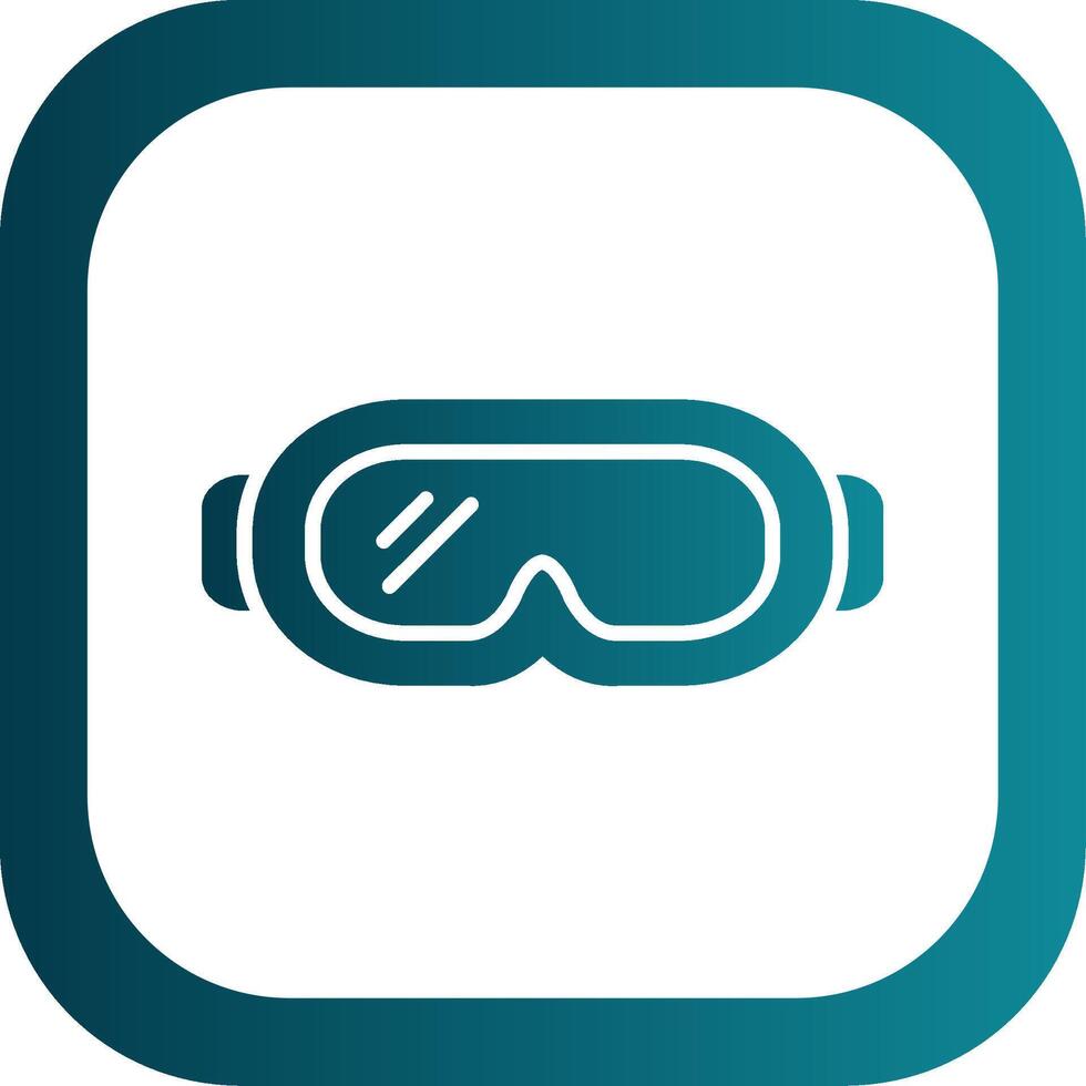 Goggles Glyph Gradient Corner Icon vector