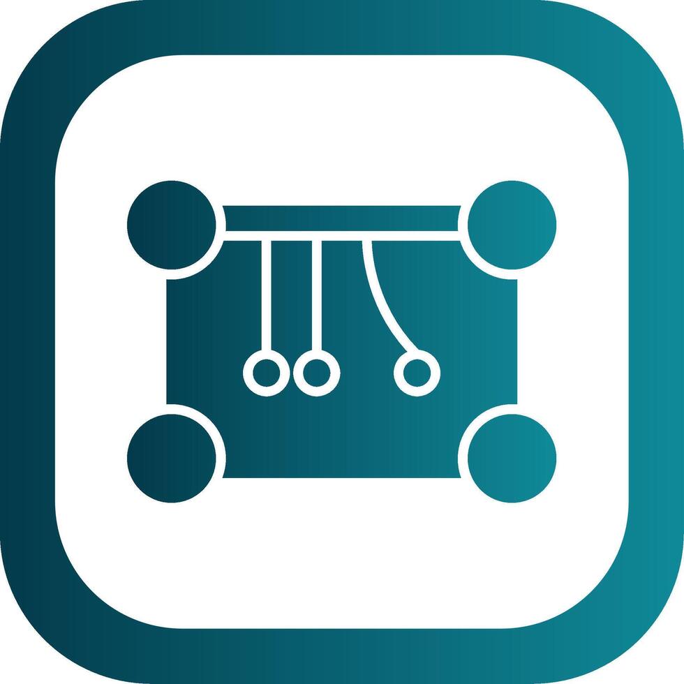 Newtons Cradle Glyph Gradient Corner Icon vector