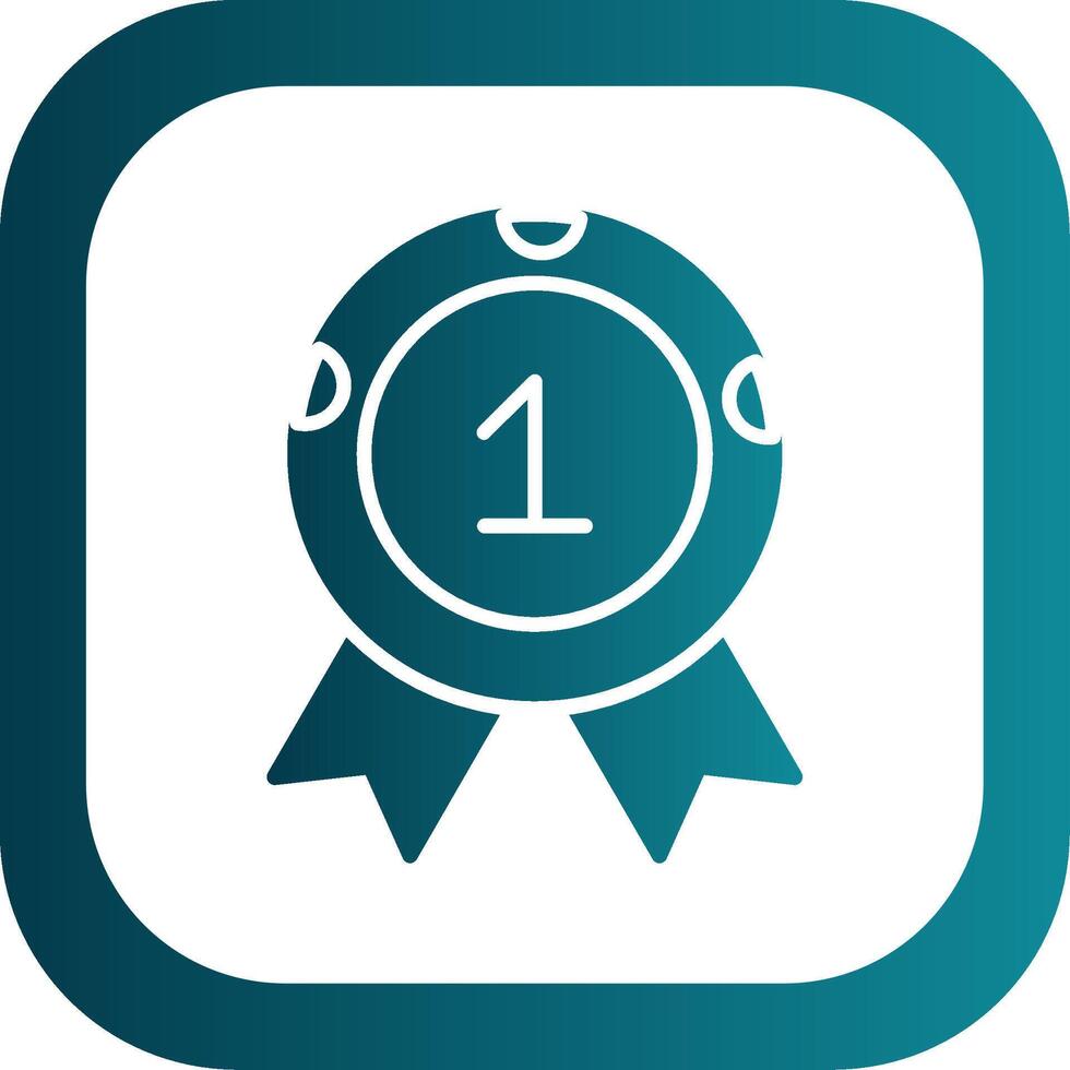Medal Glyph Gradient Corner Icon vector