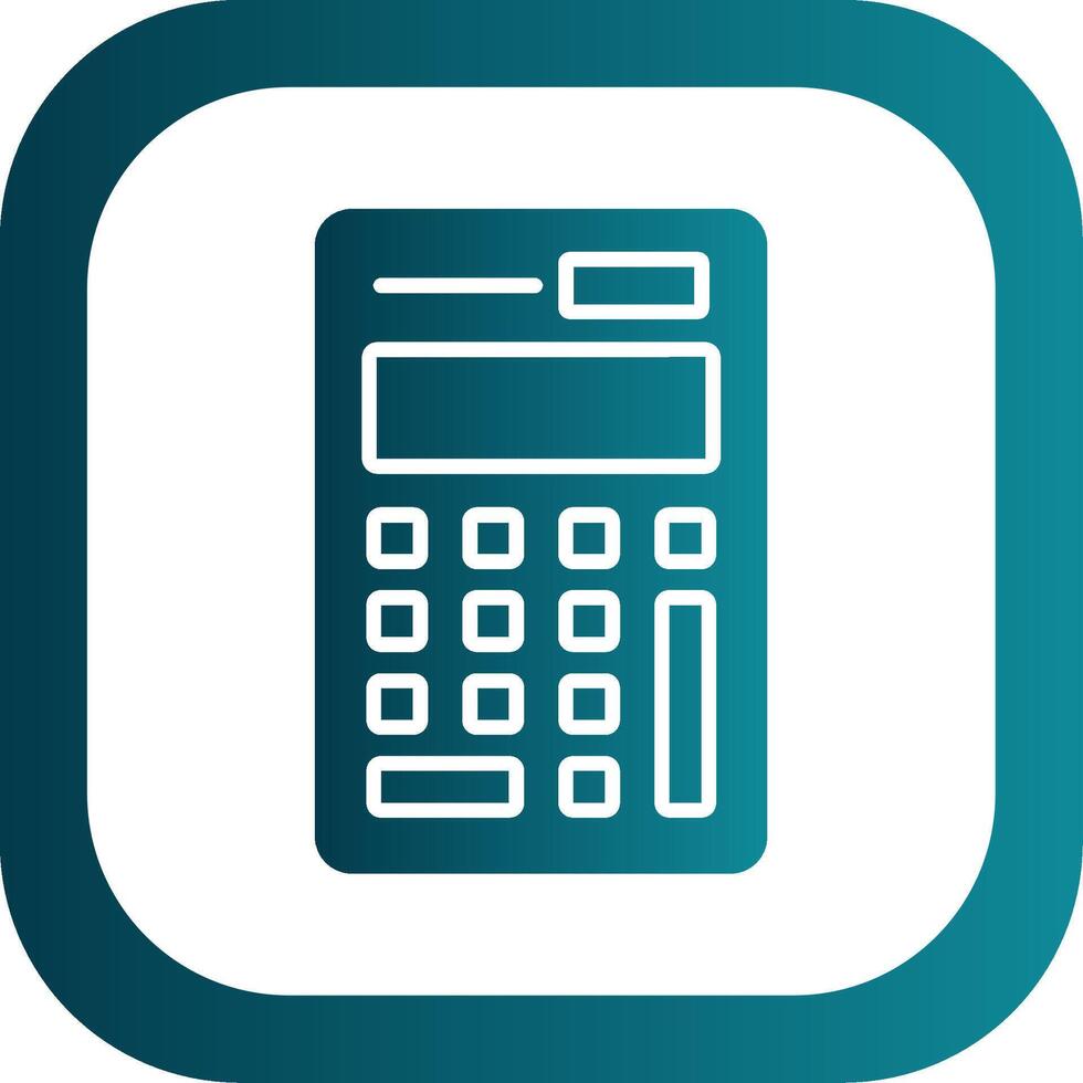 Calculator Glyph Gradient Corner Icon vector