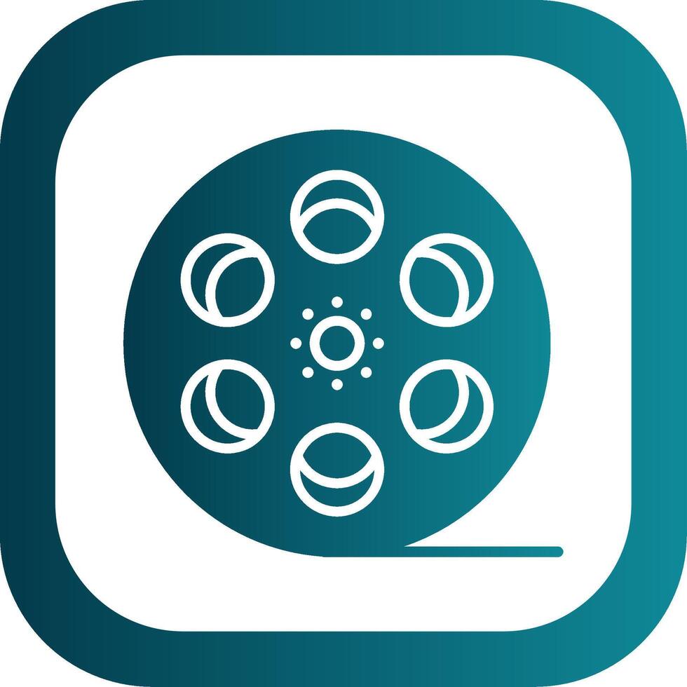 Film Reel Glyph Gradient Corner Icon vector